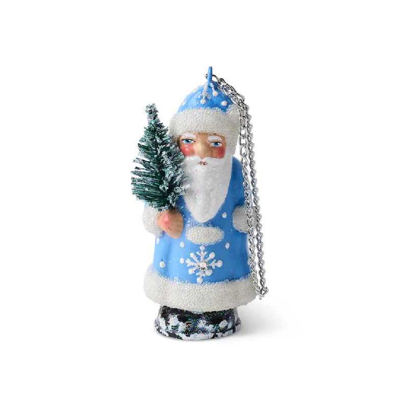 Santa in Snowflake Coat Ornament