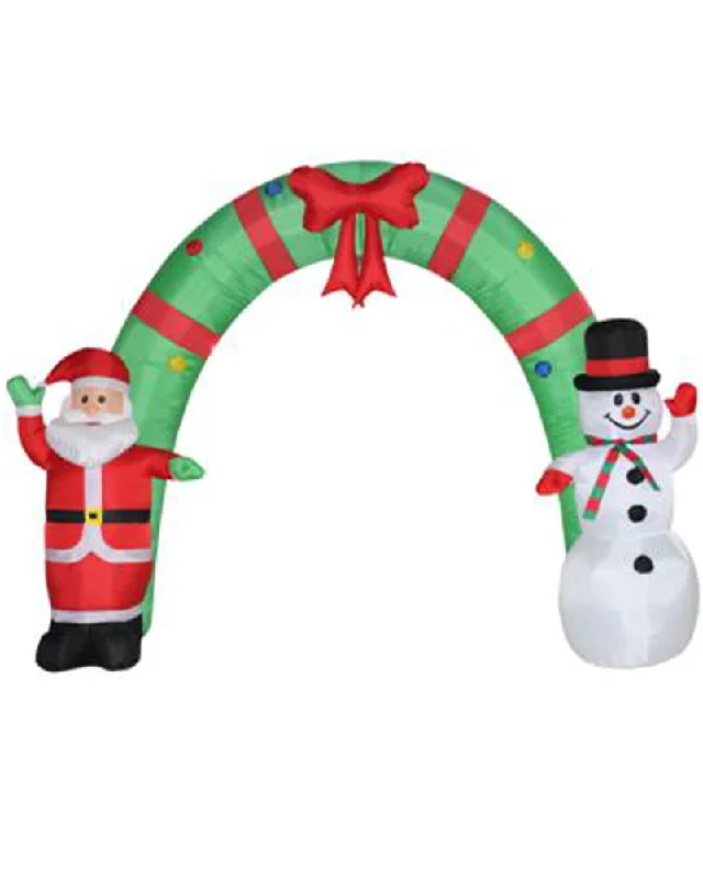 Santa Snowman Arch Christmas Lawn Inflatable 2.4m