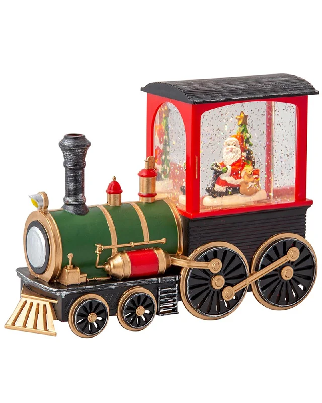 Santa Train Glitter Swirl Christmas Decoration 22cm