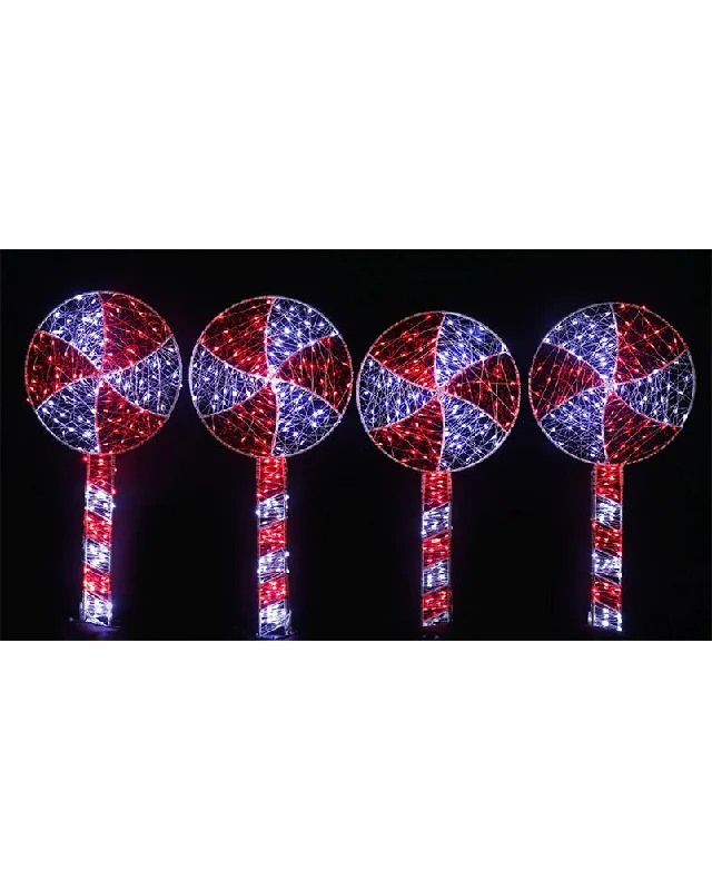 Starry Wire Lollipop LED Path Lights Pack Of 4