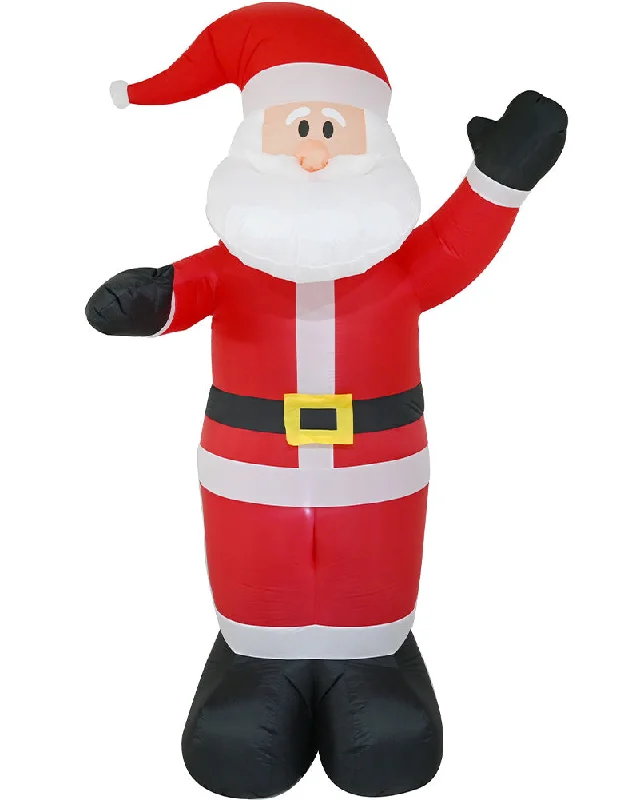 Waving Santa Christmas Lawn Inflatable 2.4m