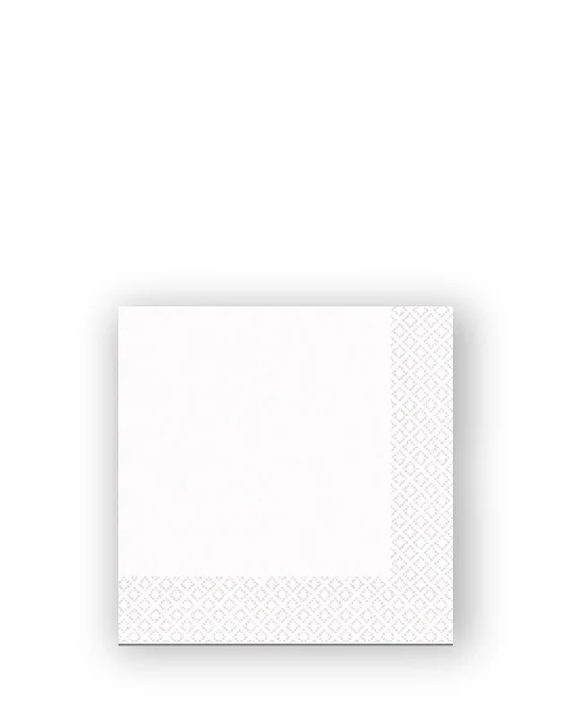 White Beverage Napkins Pack of 20